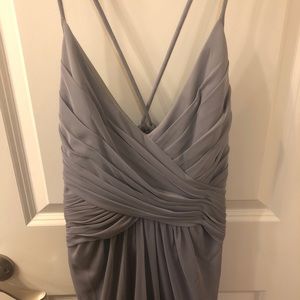 Bridesmaid dress!  Grey, floor length